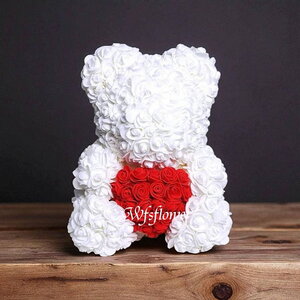 永生粉愛你玫瑰泰迪熊 七夕推薦 台南花店