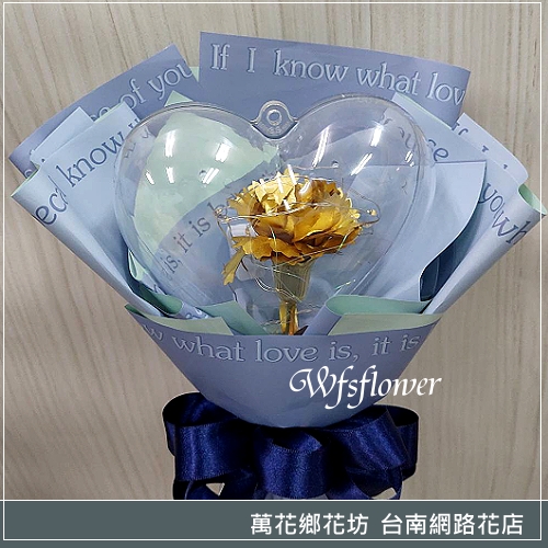 X010 感恩的心 金箔康乃馨 溫馨母親節 台南花店